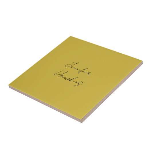 Goud kleurenhandschrift voor professionele doelein tegeltje (Zijkant)