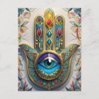 Goud Kleurrijke filigraan blauw-groen derde oog ha