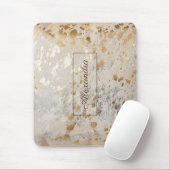 Goud Koeienhuid Gepersonaliseerde Print Metallic M Muismat (Met muis)