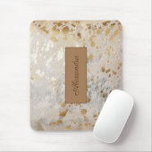 Goud Koeienhuid Gepersonaliseerde Print Metallic M Muismat (Met muis)