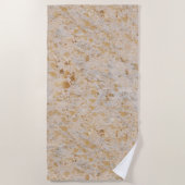 Goud Koeienhuid Print Metallic Minimaal Western Strandlaken (Voorkant)