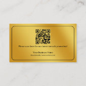 Goud Koffiebeker QR-code Voeg je Logo toe Klantenkaartje (Achterkant)