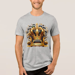 Goud Koninklijk Kroon Koninklijk Wapen Gaming Mona Tri-Blend Shirt