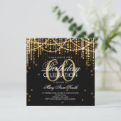 Goud Koord verlicht om het even welke Leefdag Kaart (Staand voorkant)