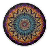 Goud, koper, blauw Mandala, gebarenteerde knop (Voorkant)