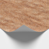 Goud Koper Glitter Luipaard Print Cadeaupapier (Hoek)