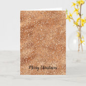 Goud Koper Glitter Luipaard Print Kaart (Gele Bloem)