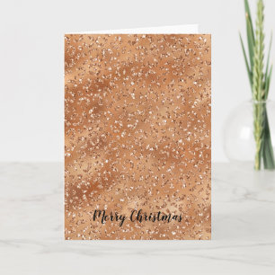 Goud Koper Glitter Luipaard Print Kaart