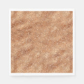 Goud Koper Glitter Luipaard Print Servet (Voorkant)