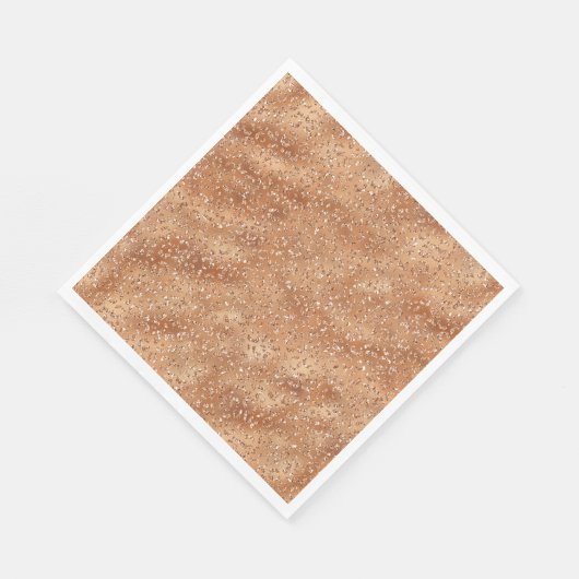 Goud Koper Glitter Luipaard Print Servet (Hoek)