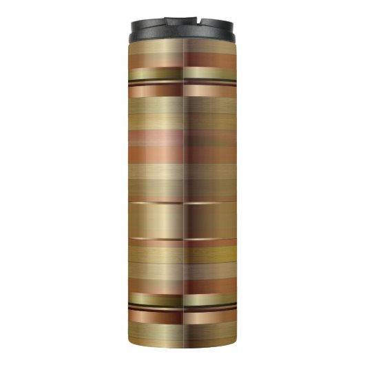 Goud & Koperstrepen Thermosbeker (Achterkant)