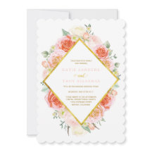 Goud, koraal, perzik en roze bruiloft