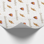 Goud kronen en harten Quinceanera-pakpapier Cadeaupapier (Hoek)