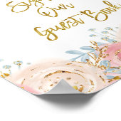 Goud kronkelen Gelieve ons Gastboek te ondertekene Poster (Hoek)