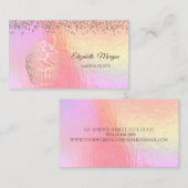 Goud kubusje, zoet, bakkerij-holografisch visitekaartje (Voorkant / Achterkant)