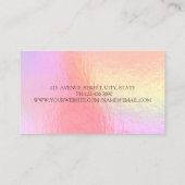 Goud kubusje, zoet, bakkerij-holografisch visitekaartje (Achterkant)