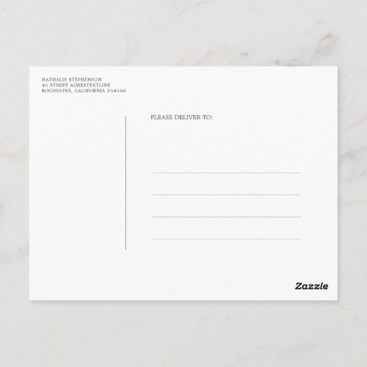 Goud Laat Groen Boho Save the Date Briefkaart (Achterkant)