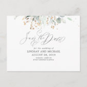 Goud Laat Groen Boho Save the Date Briefkaart (Voorkant)