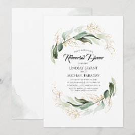 Goud laat groen Elegant repetitie diner Kaart