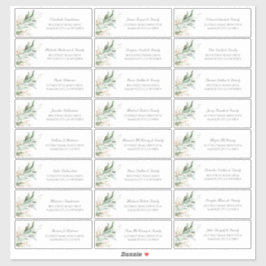 Goud laat groen Gast Namen Adresetiketten Sticker
