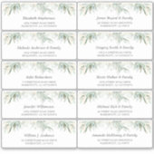 Goud laat groen Gast Namen Adresetiketten Sticker (Voorkant)