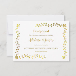 Goud laat kennisgeving uitstel aankondiging