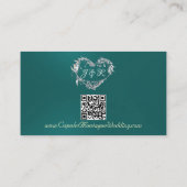 Goud laat Lijst op Blauwgroen, QR-code Informatiekaartje (Achterkant)