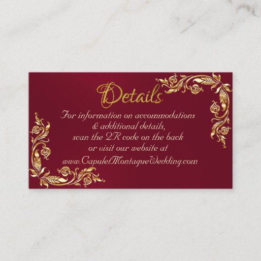 Goud laat Lijst op Bourgondië achter, QR-code Informatiekaartje (Voorkant)