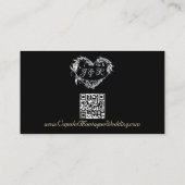 Goud laat Lijst op zwart achter, QR-code Informatiekaartje (Achterkant)