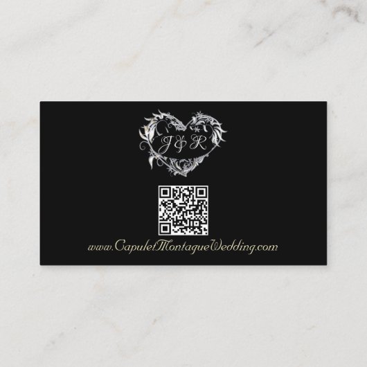 Goud laat Lijst op zwart achter, QR-code Informatiekaartje (Achterkant)