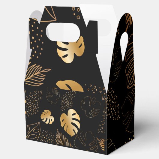 Goud laat print zwart Favoriet Box Bedankdoosjes (Geopend)