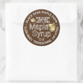 Goud leder en merkgebonden houtspuitstroop bruin ronde sticker (Tas)