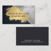 Goud leder | Metalen Folie Visitekaartje (Voorkant / Achterkant)