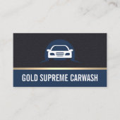 Goud leder voor autoreiniging visitekaartje (Voorkant)