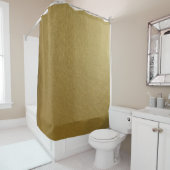 Goud lederen douchegordijn (In situ)