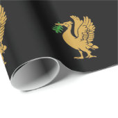 Goud levervogelverpakkingspapier cadeaupapier (Rol Hoek)