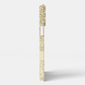 Goud licht zacht glitter sparken Monogram iPhone Hoesje (Rechterkant)