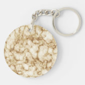 Goud licht zwarte marmer sleutelhanger (Achterkant)