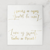 Goud Liefde is Zoet Neem een Behandeling Script Ta Plaatskaartje (Buitenkant ongevouwen)