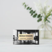 Goud Lijst | Achtergrond gym Visitekaartje (Staand voorkant)