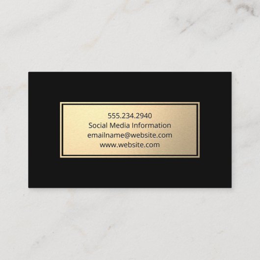 Goud Lijst | Achtergrond gym Visitekaartje (Achterkant)