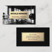 Goud Lijst | Achtergrond gym Visitekaartje (Voorkant / Achterkant)