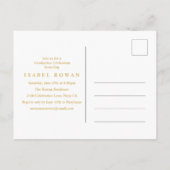 Goud Lijst Afstuderen 2018 Fotouitnodiging Wit Uitnodiging Briefkaart (Achterkant)