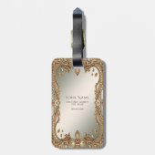 Goud Lijst Bagagelabel (Achterkant verticaal)