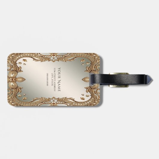 Goud  Lijst Bagagelabel (Achterkant horizontaal)