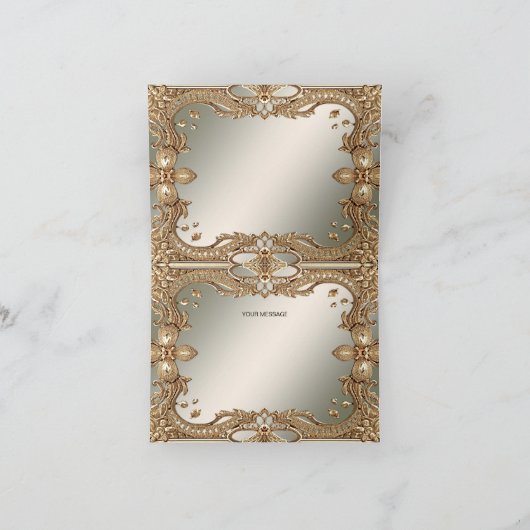 Goud  Lijst bedankkaart (Binnen)