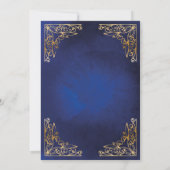 Goud Lijst  Blauw Islamitisch Aqiqa Aqeeqa Baby Kaart (Achterkant)