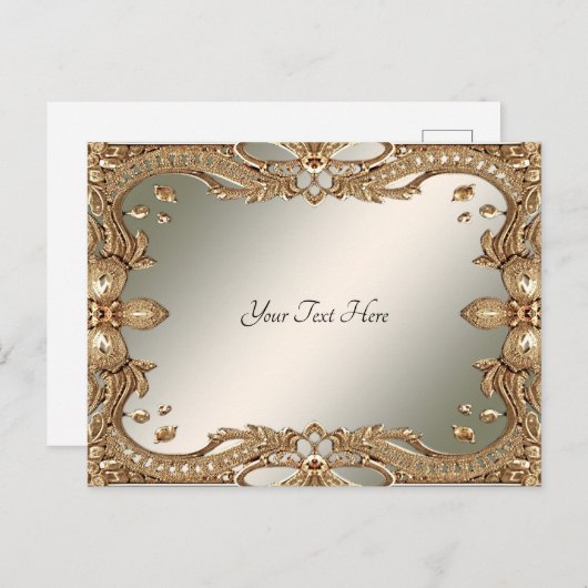 Goud  Lijst Briefkaart (Voorkant / Achterkant)