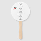 Goud Lijst bruiloft programma fan Handwaaier (Achterkant)