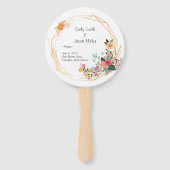 Goud Lijst bruiloft programma fan Handwaaier (Voorkant)